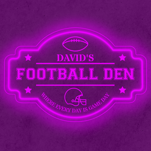 Personalized LED Color Changing Acrylic Football Den Sign