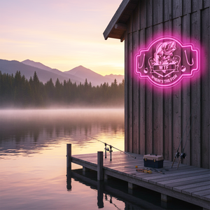 Personalized LED Color Changing Acrylic Fishing Hooks Sign