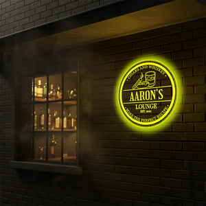 Personalized LED Color Changing Acrylic Cigar & Whiskey Sign