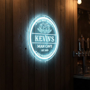 Personalized LED Color Changing Acrylic Man Cave Beers & Hop Sign