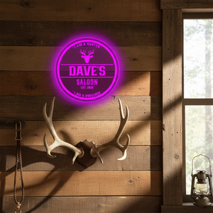 Personalized LED Color Changing Acrylic Deer Hunter Sign