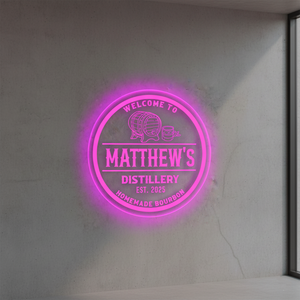 Personalized LED Color Changing Acrylic Whiskey Barrel Sign