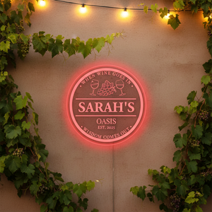 Personalized LED Color Changing Acrylic Wine Sign