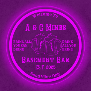 Personalized LED Color Changing Acrylic Beer Cheers Sign