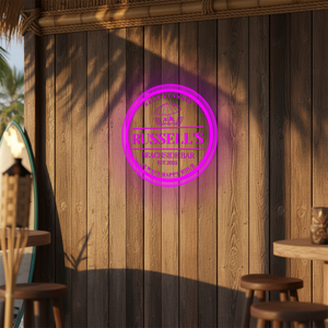 Personalized LED Color Changing Acrylic Beachside Bar Sign