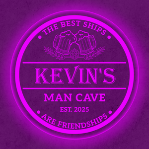 Personalized LED Color Changing Acrylic Man Cave Beers & Hop Sign