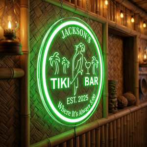 Personalized LED Color Changing Tiki Bar Sign