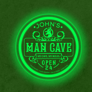 Personalized LED Color Changing Acrylic Man Cave Deer Sign