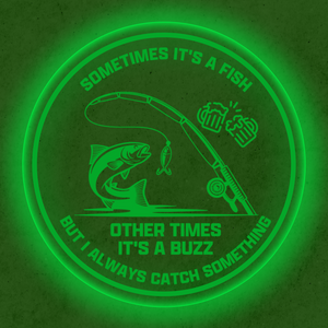 Personalized LED Color Changing Acrylic Fishing Beers Sign