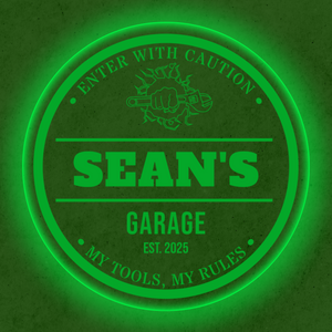 Personalized LED Color Changing Acrylic Garage Wrench Sign