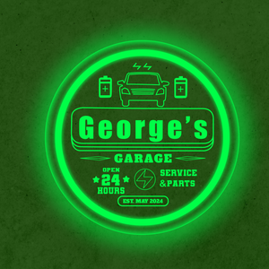 Personalized LED Color Changing Acrylic Garage Car Sign