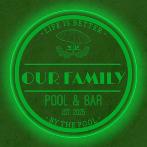 Personalized LED Color Changing Acrylic Pool Bar Sign