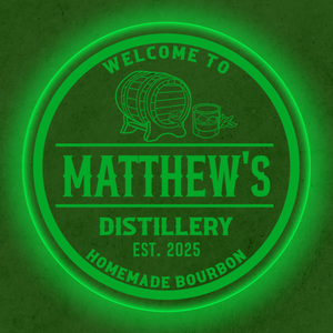 Personalized LED Color Changing Acrylic Whiskey Barrel Sign