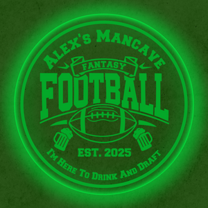 Personalized LED Color Changing Acrylic Fantasy Football Beers Sign