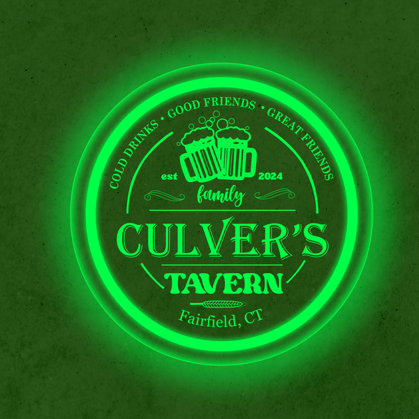 Personalized LED Color Changing Acrylic Tavern Beer Mugs Sign