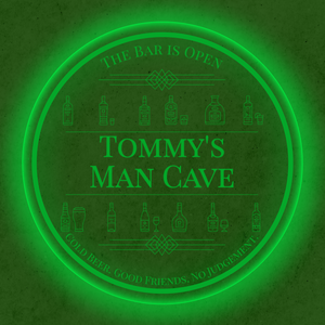 Personalized LED Color Changing Acrylic Man Cave Bottles Sign