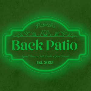 Personalized LED Color Changing Acrylic Back Patio Sign