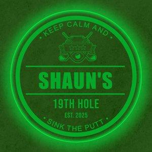 Personalized LED Color Changing Acrylic Golf Clubs Sign