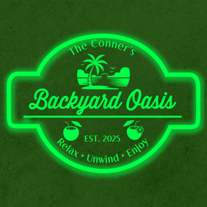 Personalized LED Color Changing Acrylic Backyard Oasis Sign