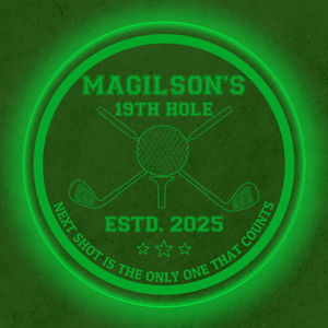 Personalized LED Color Changing Acrylic Golf Bar Sign