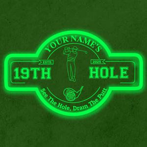 Personalized LED Color Changing Acrylic Golf 19th Hole Sign