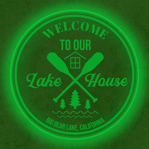 Personalized LED Color Changing Acrylic Lake House Oars Sign