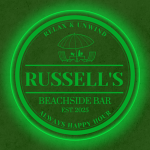 Personalized LED Color Changing Acrylic Beachside Bar Sign