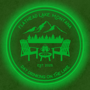 Personalized LED Color Changing Acrylic Lake House Chairs Sign