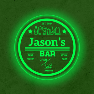 Personalized LED Color Changing Acrylic Bar Beer Glasses Sign