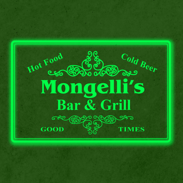 Personalized Name Bar & Grill Cold Beer LED Sign (Three Sizes)