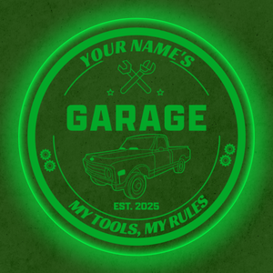 Personalized LED Color Changing Acrylic Garage Pickup Truck Sign