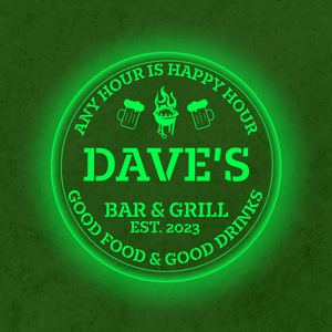 Personalized LED Color Changing Bar & Grill Beer Mugs Sign