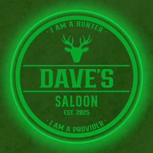 Personalized LED Color Changing Acrylic Deer Hunter Sign