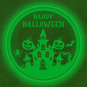 Personalized LED Color Changing Acrylic Halloween Sign