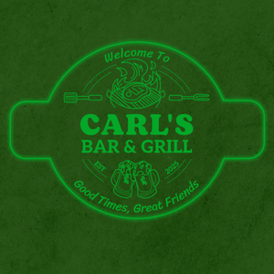 Personalized LED Color Changing Acrylic Barbeque Bar & Grill Sign