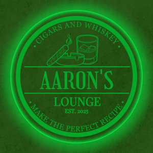 Personalized LED Color Changing Acrylic Cigar & Whiskey Sign