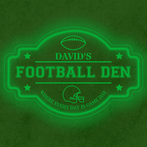 Personalized LED Color Changing Acrylic Football Den Sign