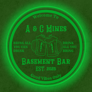 Personalized LED Color Changing Acrylic Beer Cheers Sign