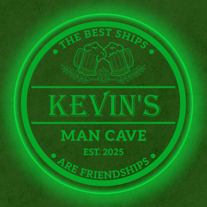Personalized LED Color Changing Acrylic Man Cave Beers & Hop Sign