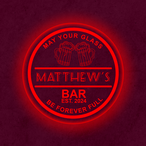 Personalized LED Color Changing Acrylic Double Beer Mug Sign