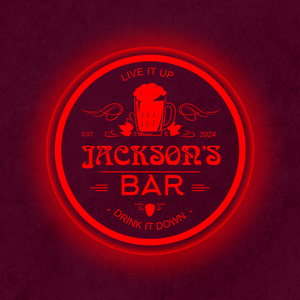 Personalized LED Color Changing Acrylic Bar Beer Mug Sign