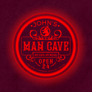 Personalized LED Color Changing Acrylic Man Cave Deer Sign