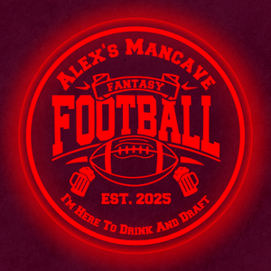 Personalized LED Color Changing Acrylic Fantasy Football Beers Sign