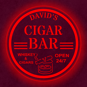 Personalized LED Color Changing Cigar Bar Sign