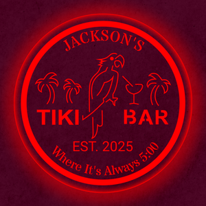 Personalized LED Color Changing Tiki Bar Sign