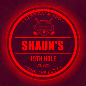 Personalized LED Color Changing Acrylic Golf Clubs Sign