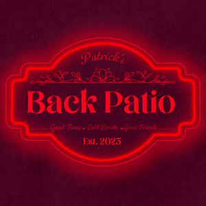 Personalized LED Color Changing Acrylic Back Patio Sign