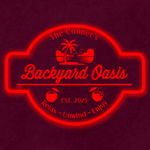 Personalized LED Color Changing Acrylic Back Patio Sign