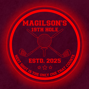 Personalized LED Color Changing Acrylic Golf Bar Sign