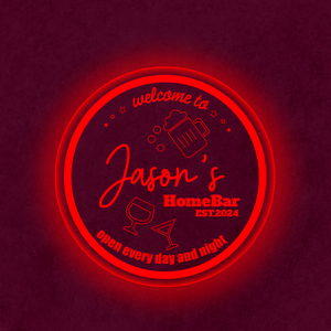 Personalized LED Color Changing Acrylic Bar Drinking Glasses Sign